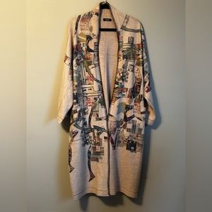 Women’s Inoah brand long cardigan w/pockets one size fits most